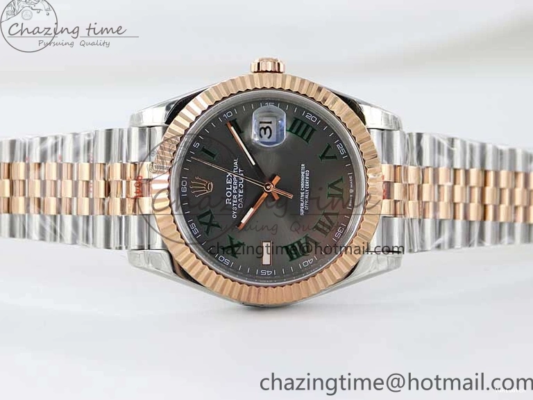 VR3235 904L Green on 126331 Edition Dial SS Bracelet RG Best 41 Steel TWF Jubilee 1:1 RG SS DateJust Roman Gray 0421